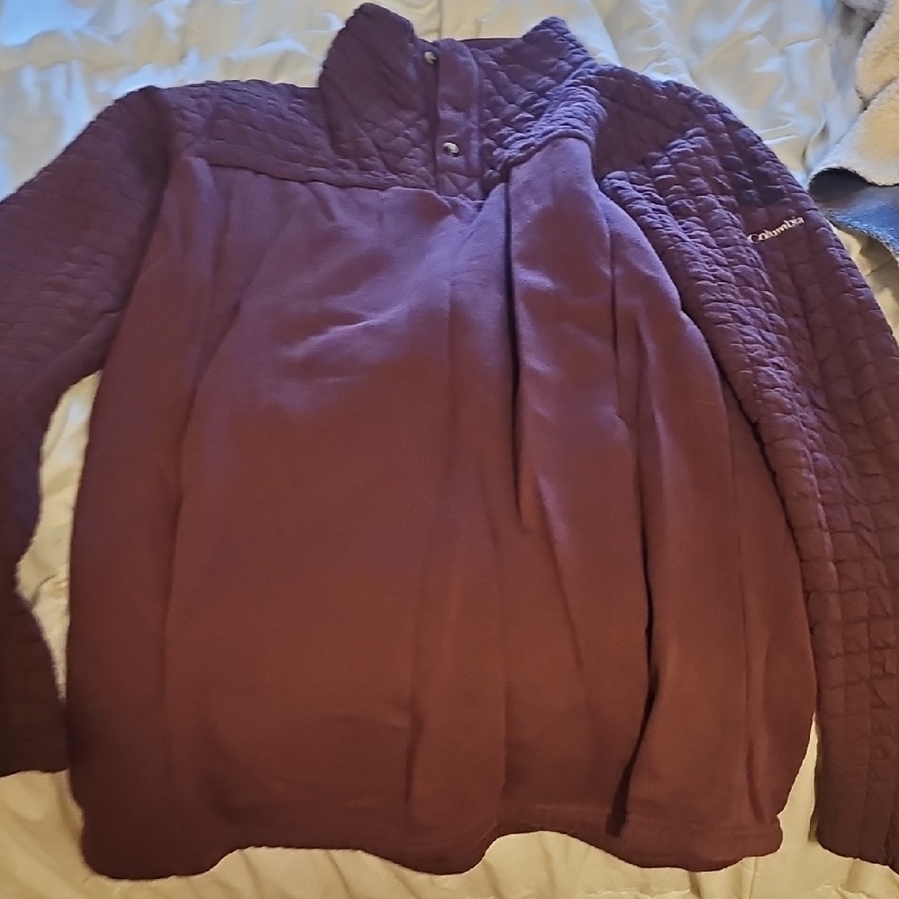 Columbia Deep Purple Quilted Pullover